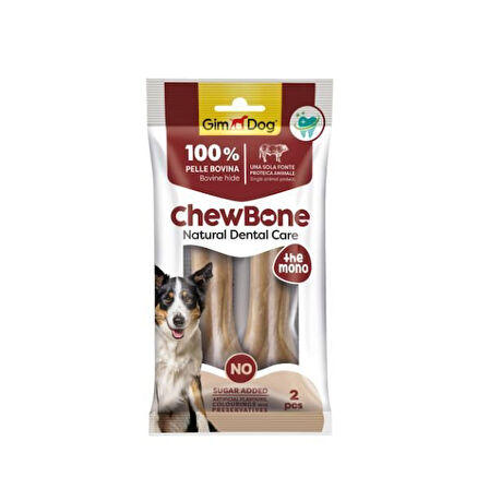 Gimdog Chew Bone Diş Sağlığı Destekleyici Naturel Press Köpek Çiğneme Kemiği 120 Gr 14 Cm 2 Adet