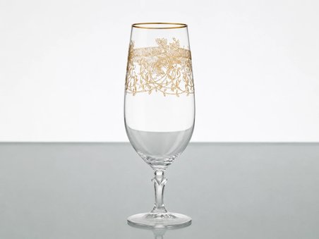Crystalex Gold Desenli Meşrubat Bardağı 4'lü Set 380 ml Cam Bardak