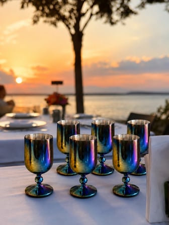 Bohemia Crystal El Kesimi 6'lı Su Bardağı Seti Gökkuşağı Renkli Cam Takımı