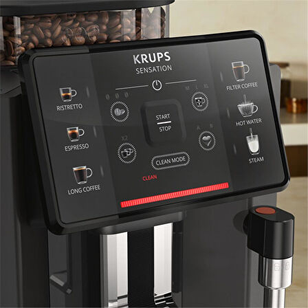 Krups Sensation C50 Tam Otomatik Kahve Makinesi - Kömür Siyahı