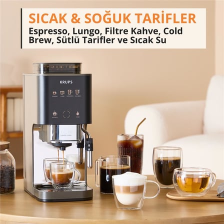 Krups Coffee Crush Experience Tam Otomatik Çekirdekten Fincana Espresso Kahve Makinesi