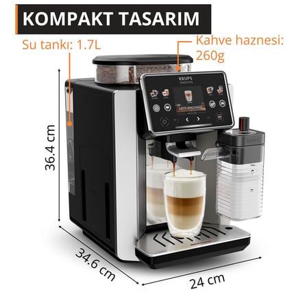 Krups Sensation Elite Hot & Cold Tam Otomatik Espresso Kahve Makinesi
