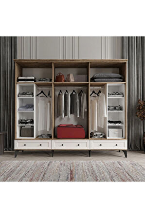 TOPRAK 6 KAPAKLI AYTAŞI GARDIROP TAMAMI MDF