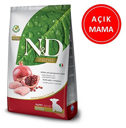 ND Tahılsız Puppy Tavuk ve Narlı Küçük Irk Yavru Köpek Maması 1 Kg AÇIK