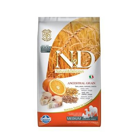 N&D Morina Balıklı-Portakallı Küçük Irk Yetişkin Kuru Köpek Maması 2.5 kg