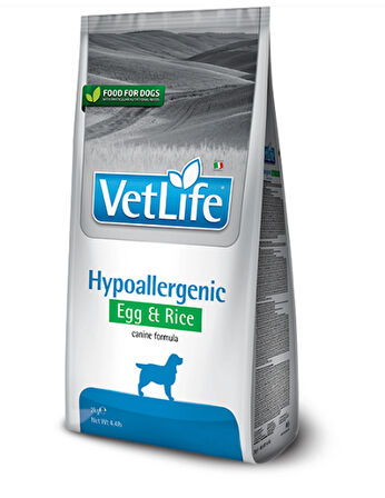 Vet Life Hypoallergenic Egg-Rice Köpek 2 Kg