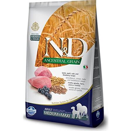 N&D Kuzu Etli-Yaban Mersinli Küçük Irk yetişkin Kuru Köpek Maması 2.5 kg