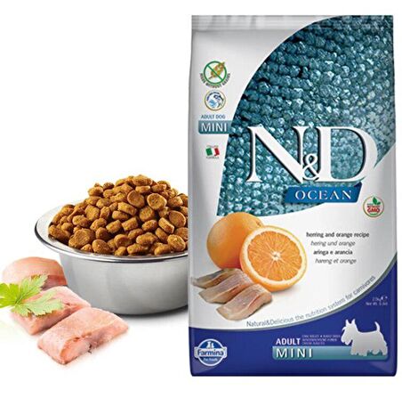 N&D Balıklı-Portakallı Mini Irk Yetişkin Kuru Köpek Maması 2.5 kg