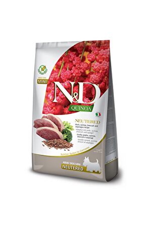 N&D Quinoa Ördek ve Brokoli Mini Küçük Irk Kısırlaştırılmış Köpek Maması 2,5 Kg