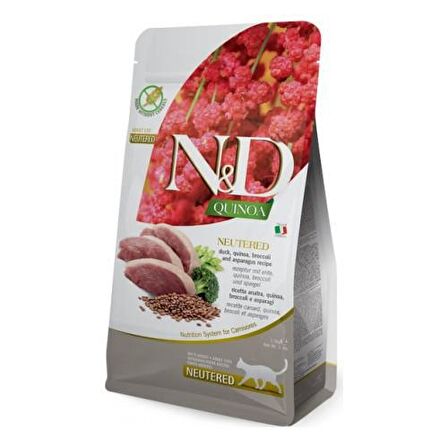 ND Quinoa Neutered Ördek Kinoa Aromalı Kısırlaştırılmış Kedi Maması 1,5 Kg