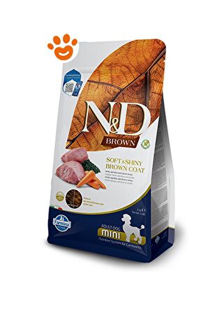 N&D Brown Kuzu Etli ve Spirulinalı 2 kg Küçük Irk Yetişkin Köpek Maması