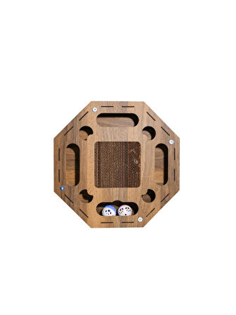 Allday Karton Tırmalamalı Kedi Oyuncağı Sekizgen 33-33-6cm