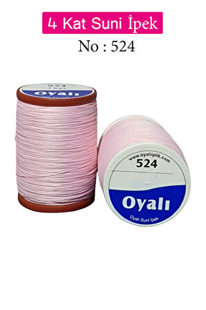 Oyalı 4 Kat Suni İpek İplik İğne Oyası Boncuk İpi Tığ Oyası No:524