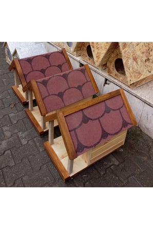 Reyo Narım Kedi Yuvası Tırmalamalı Kedi Evi Özel Üretim 60x52x35 cm Monteli Teslimat
