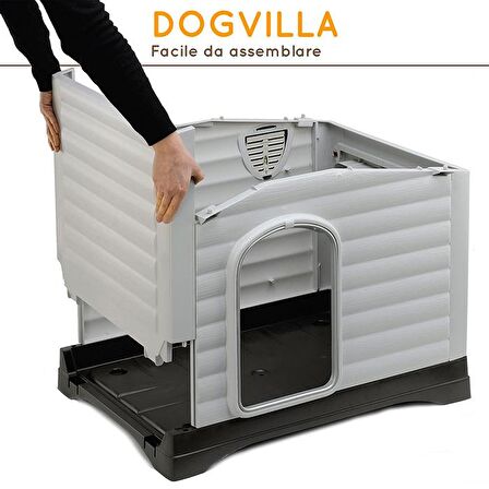 Ferplast Dog Villa 70 Plastik Kulübe 73 cm x 59 cm x 53 cm