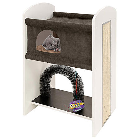 Ferplast Cat Tree Leo Kedi Tırmalama ve Oyun Evi 50x37x84 Cm 