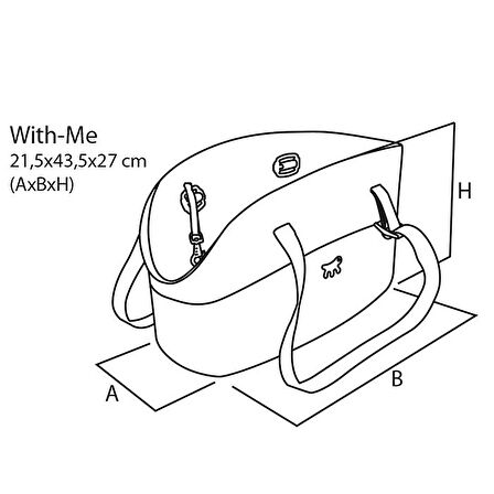 Ferplast With-Me Taşıma Çantası 43,5 x 21,5 x 27 cm Lila