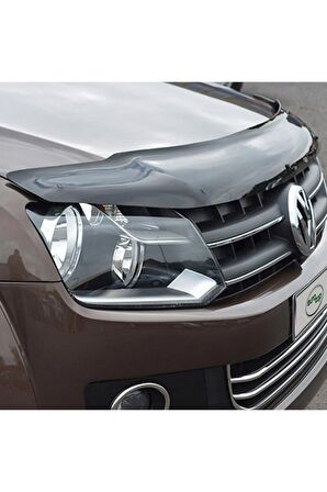 Volkswagen Amarok Ön Kaput Koruma Rüzgarlığı 3mm Akrilik (ABS) Parlak Siyah Deflektör 2010->