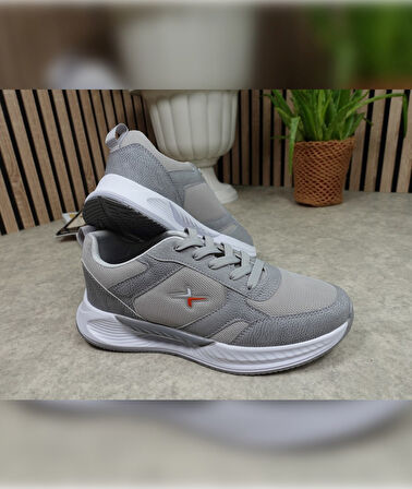 Günlük Fileli Nefes Alabilen Erkek Bağcıklı Kalın Taban Hafif Rahat Yürüyüş Koşu Spor Ayakkabı 8011