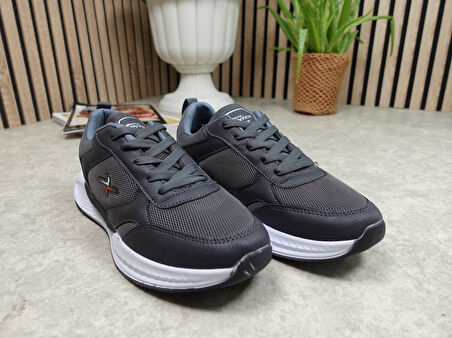 Günlük Fileli Nefes Alabilen Erkek Bağcıklı Kalın Taban Hafif Rahat Yürüyüş Koşu Spor Ayakkabı 8011