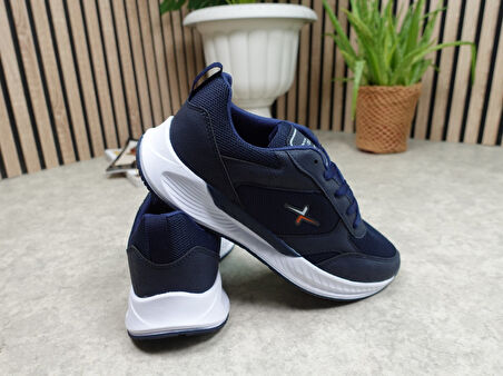 Günlük Fileli Nefes Alabilen Erkek Bağcıklı Kalın Taban Hafif Rahat Yürüyüş Koşu Spor Ayakkabı 8011