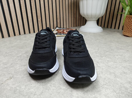 Günlük Fileli Nefes Alabilen Erkek Bağcıklı Kalın Taban Hafif Rahat Yürüyüş Koşu Spor Ayakkabı 8011