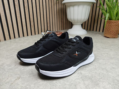 Günlük Fileli Nefes Alabilen Erkek Bağcıklı Kalın Taban Hafif Rahat Yürüyüş Koşu Spor Ayakkabı 8011