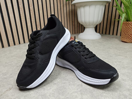 Günlük Fileli Nefes Alabilen Erkek Bağcıklı Kalın Taban Hafif Rahat Yürüyüş Koşu Spor Ayakkabı 8011