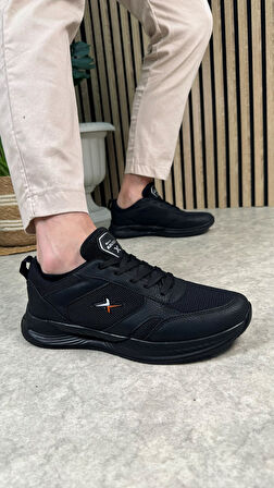 Günlük Fileli Nefes Alabilen Erkek Bağcıklı Kalın Taban Hafif Rahat Yürüyüş Koşu Spor Ayakkabı 8011