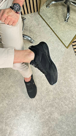 Günlük Fileli Nefes Alabilen Erkek Bağcıklı Kalın Taban Hafif Rahat Yürüyüş Koşu Spor Ayakkabı 8011