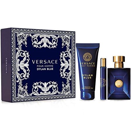 Versace Dylan Blue Pour Homme Edt 100 Ml + Bath & Shower Gel 150 Ml + Edt 10 Ml