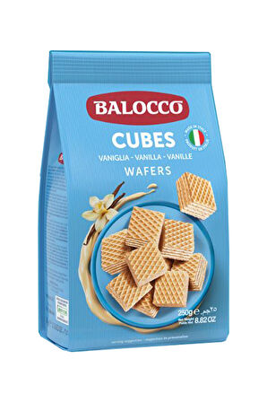 BALOCCO WAFERS MİLK VANİLLA KÜP GOFRET (VANİLYALI) 250 GR *12'Lİ