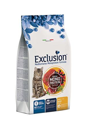 Exclusion Monoprotein Sığırlı ve Narlı Düşük Tahıllı Yetişkin Kedi Maması 1,5 Kg