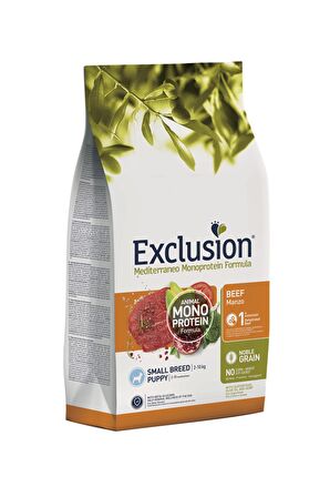 Exclusion Monoprotein Sığırlı ve Narlı Düşük Tahıllı Küçük Irk Yavru Köpek Maması 2 Kg