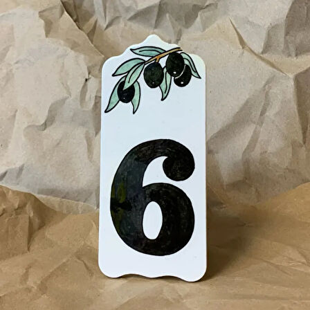 Uretti - Derya 2174 - El Yapımı Çini 6 Numara Kapı Süsü - 7 x 16 cm