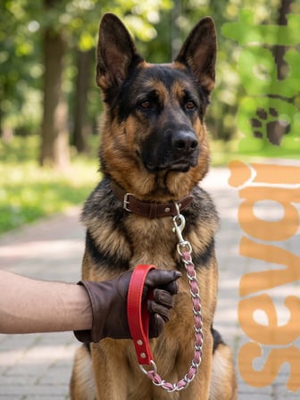 SVGPT Konfor Tutacaklı Naylon Örgülü Zincir Köpek Gezdirme Tasması 2.5 MM / 100 CM