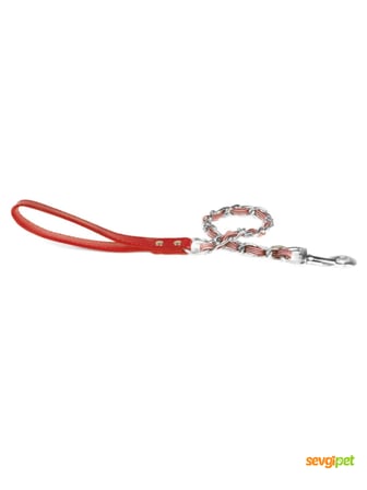 SVGPT Konfor Tutacaklı Naylon Örgülü Zincir Köpek Gezdirme Tasması 2.5 MM / 100 CM
