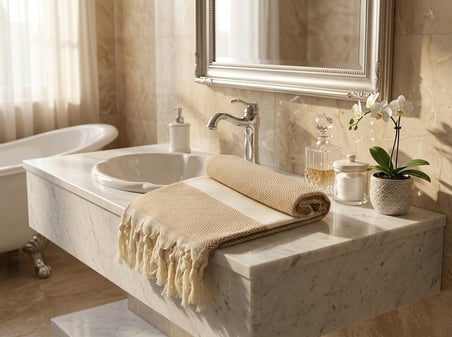 LUDIA %100 Pamuklu Diamond Desenli Saçaklı Peştemal (100x195 cm) Plaj ve Banyo Havlusu