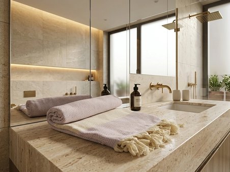 LUDIA %100 Pamuklu Diamond Desenli Saçaklı Peştemal (100x195 cm) Plaj ve Banyo Havlusu