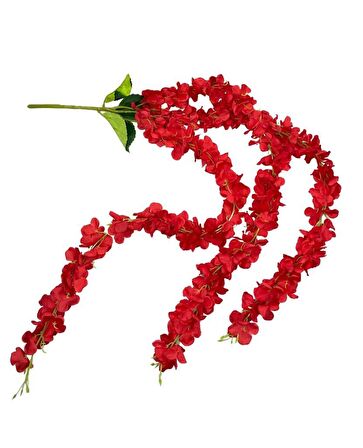 Yapay Çiçek Sarkan Ortanca Çiçeği 110cm KIRMIZI