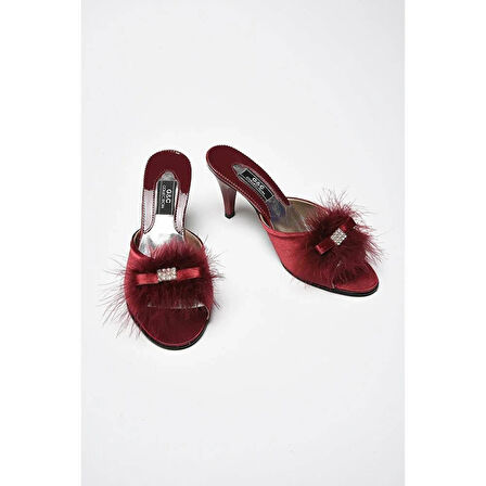 Taşlı Kaztüyü Taşlı Platform Kadın Terlik 215