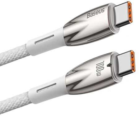Baseus Yıldırım Şarj 2Mt 100W Akıllı Şarj Type-C Şarj Kablosu İpad Macbook Şarj 480 Mbps Veri Aktarım