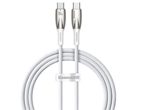 Baseus Yıldırım Şarj 2Mt 100W Akıllı Şarj Type-C Şarj Kablosu İpad Macbook Şarj 480 Mbps Veri Aktarım