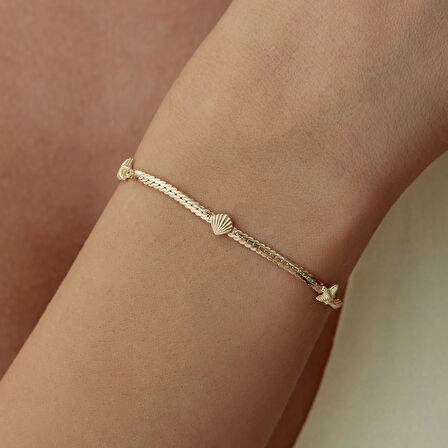 Shell Star Snake Bileklik