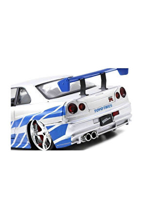 1:24 Fast Furious Model Araba - Brian'S Nissan Skyline Gt-R (Bnr34)