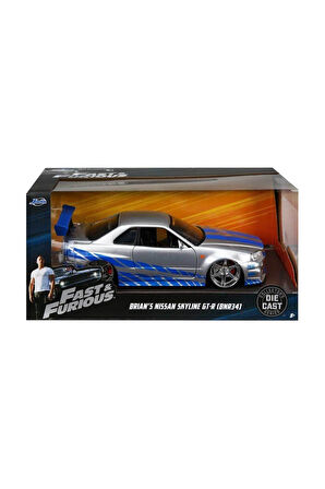 1:24 Fast Furious Model Araba - Brian'S Nissan Skyline Gt-R (Bnr34)