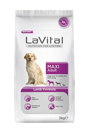 LaVital Kuzu Etli Büyük Irk Yavru Kuru Köpek Maması 3 kg