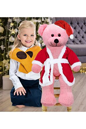 80 Cm Noel Baba Şapkalı Ayıcık Yeni Yıl , Yılbaşı Hediyesi
