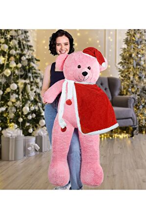 130 Cm Noel Baba Pelerinli Bobo Ayıcık Yeni Yıl ,yılbaşı Hediyesi
