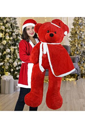 130 Cm Noel Baba Pelerinli Bobo Ayıcık Yeni Yıl ,yılbaşı Hediyesi